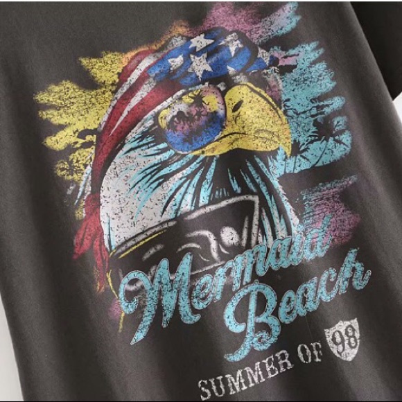 RESTOCKING🎉Mermaid Beach Gypsy boho T-shirt - Picture 4 of 13